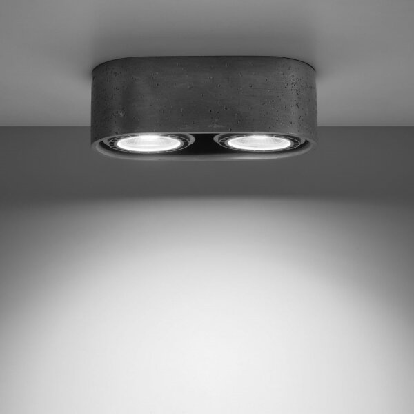 Plafonieră BASIC AR111 2xGU10/40W/230V beton