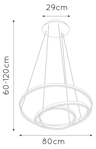 Lustră LED dimabilă pe cablu Lucide 46402/99/31 TRINITI LED/136W/230V white