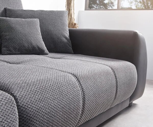 Canapea extensibilă dumonde cu 2 lăzi de depozitare Verona Magma Black 310x120 cm
