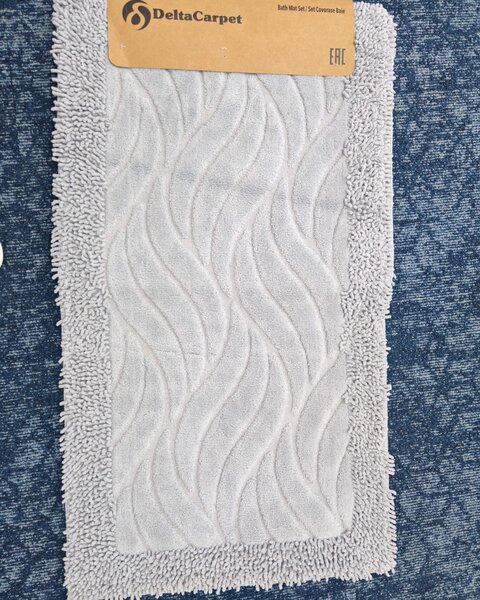 Set Covor baie, Covor 100% Bumbac, Dimensiunea 60x100 50x80 cm, Gri 60 x 100