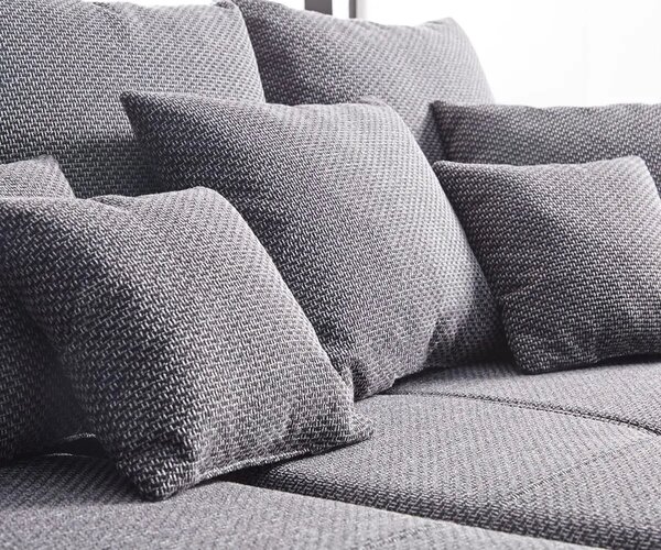 Canapea extensibilă dumonde cu 2 lăzi de depozitare Verona Magma Black 310x120 cm