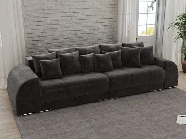Canapea extensibilă dumonde cu 2 lăzi de depozitare Verona Tobago Anthracit 310x120 cm