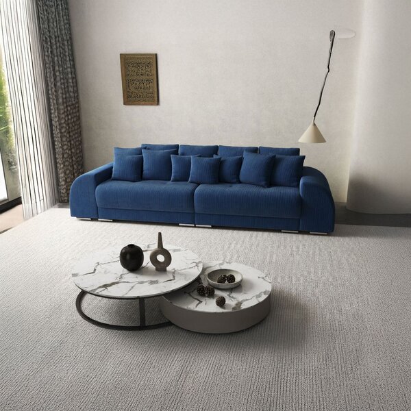 Canapea extensibilă dumonde cu 2 lăzi de depozitare Verona Zoom Blue 310x120 cm