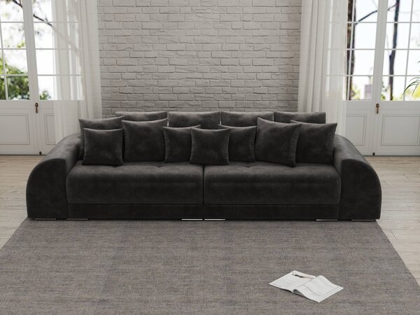 Canapea extensibilă dumonde cu 2 lăzi de depozitare Verona Tobago Anthracit 310x120 cm