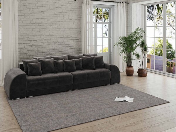 Canapea extensibilă dumonde cu 2 lăzi de depozitare Verona Tobago Anthracit 310x120 cm