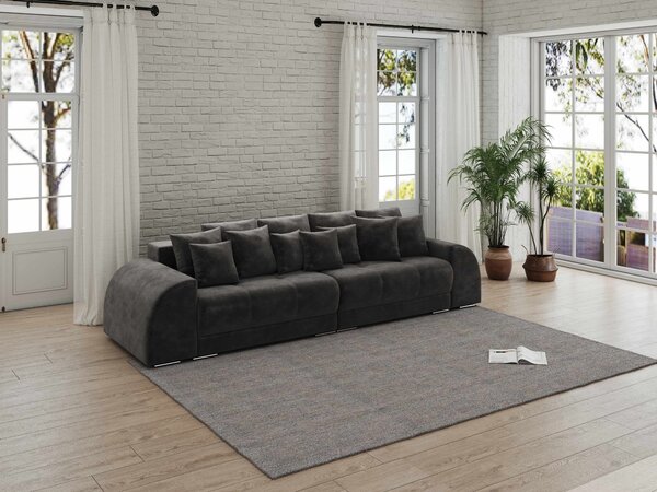 Canapea extensibilă dumonde cu 2 lăzi de depozitare Verona Tobago Anthracit 310x120 cm