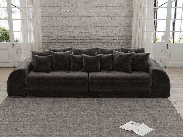 Canapea extensibilă dumonde cu 2 lăzi de depozitare Verona Tobago Anthracit 310x120 cm