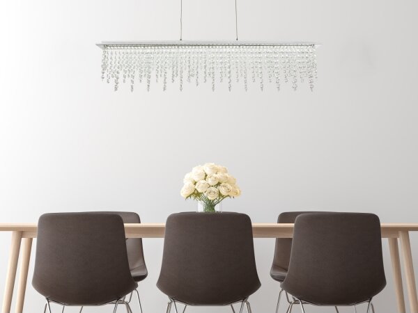 Lustră LED de cristal dimabilă pe cablu Globo 68405-24H LED/24W/230V + telecomandă