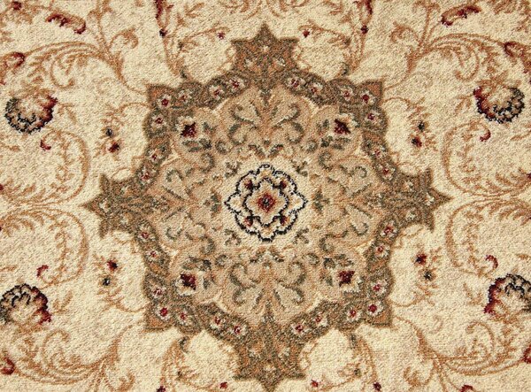 Covor Rotund, Model Lotos 523 100, Crem Bej Crem, Rotund, 150x150