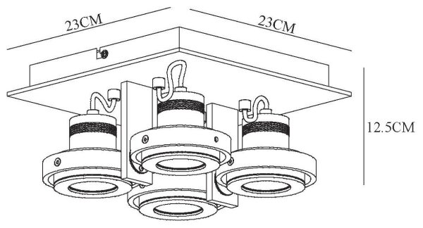 Spot LED dimabil Lucide 17906/21/31 LANDA 4xGU10/5W/230V alb