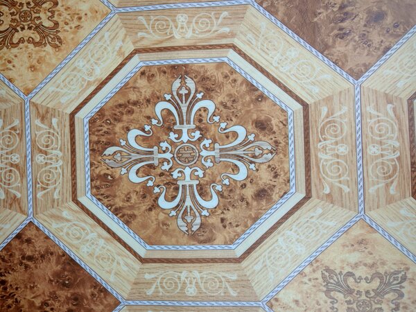 Covorul PVC linoleum Lidia, Latimi 1m, 1.5 m, 2 m, 2.5 m, 3 m, Maro, Suport Pasla 250 x 300