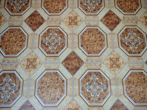 Covorul PVC linoleum Lidia, Latimi 1m, 1.5 m, 2 m, 2.5 m, 3 m, Maro, Suport Pasla 250 x 300