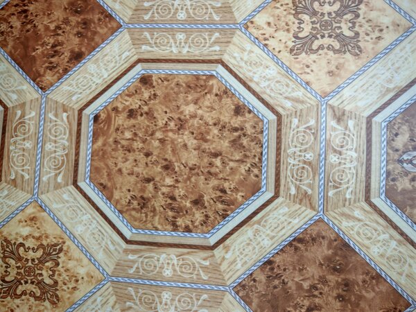 Covorul PVC linoleum Lidia, Latimi 1m, 1.5 m, 2 m, 2.5 m, 3 m, Maro, Suport Pasla 250 x 300