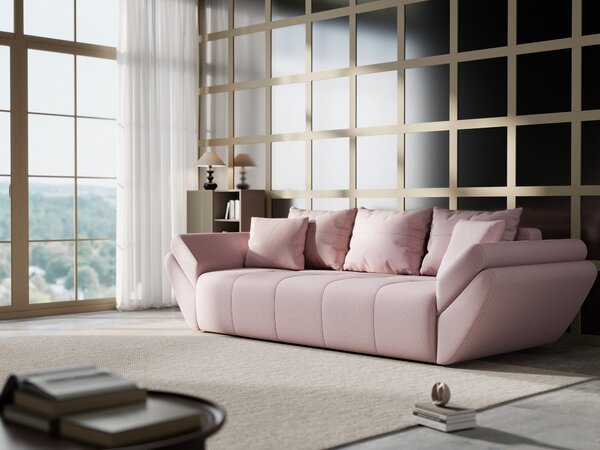 Canapea extensibilă dumonde cu ladă de depozitare Berlin Enjoy Flamingo 250x100 cm