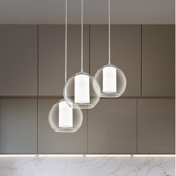 Eglo 92762 - Lampă suspendată pe cablu BOLSANO 3xE27/60W