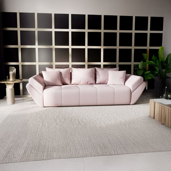 Canapea extensibilă dumonde cu ladă de depozitare Berlin Enjoy Flamingo 250x100 cm