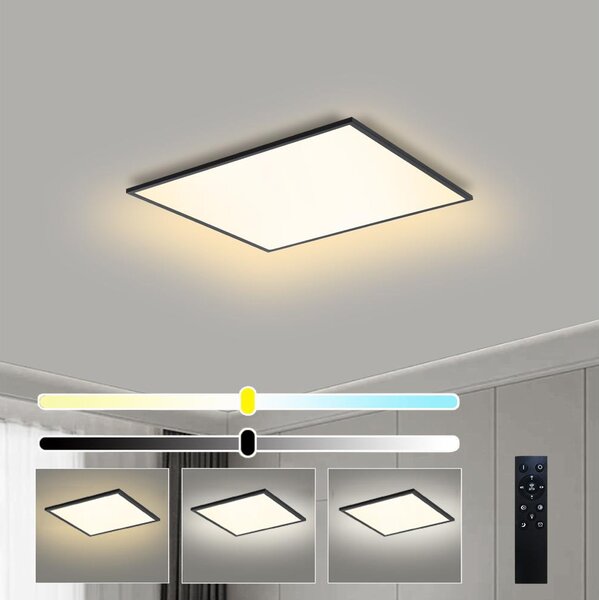 Brilagi - Corp de iluminat LED reglabil SLIMFRAME LED/36W/230V 45x45 cm negru + telecomandă