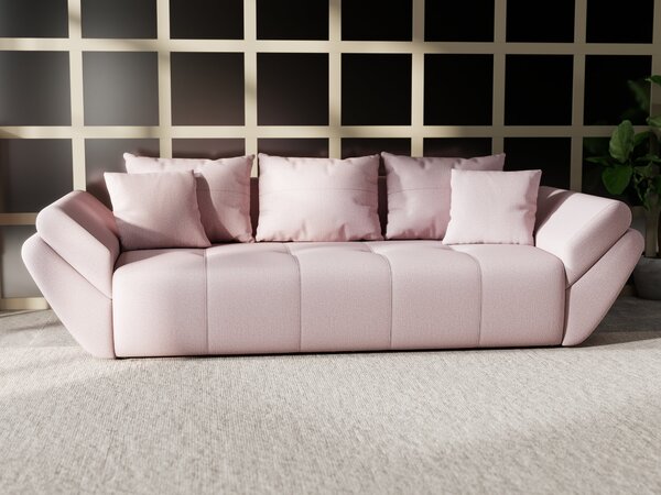 Canapea extensibilă dumonde cu ladă de depozitare Berlin Enjoy Flamingo 250x100 cm