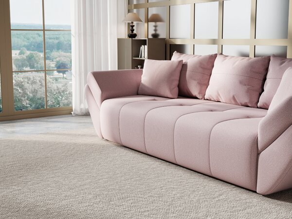 Canapea extensibilă dumonde cu ladă de depozitare Berlin Enjoy Flamingo 250x100 cm