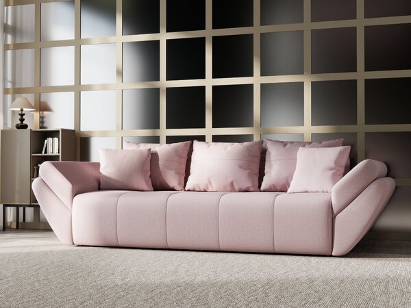 Canapea extensibilă dumonde cu ladă de depozitare Berlin Enjoy Flamingo 250x100 cm