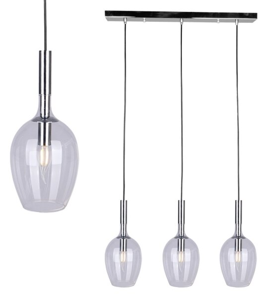 Lustră pe cablu TANGO 3xE14/40W/230V transparentă