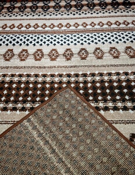 Covor Sufragerie Dormitor, ModelCappuccino 16035 12, Maro Dreptunghi, 100x200