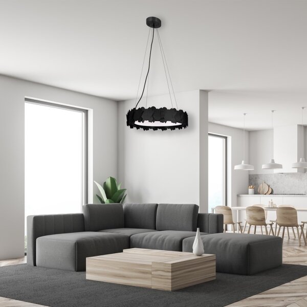 Lustră SOHO LED suspendată pe cablu, 24W/230V, negru