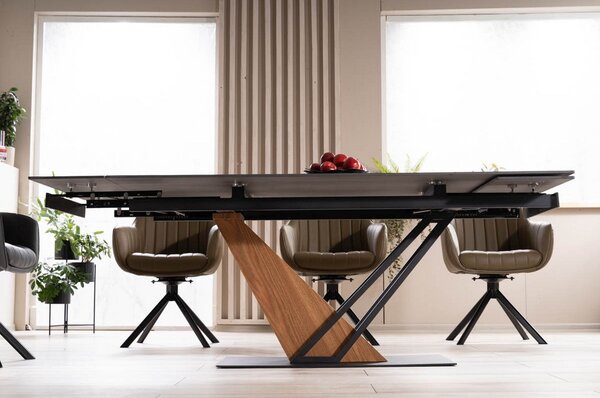 Masa extensibila GENESIS, negru/stejar, 180/240x90x76 cm