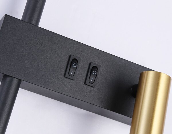 Lampa de perete APP1439-2-W BLACK GOLD LEFT