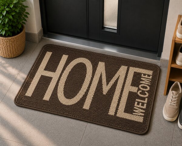 Covor Intrare, Model Flex Antiderapant 19503 91, Maro 50 x 80 cm Dreptunghi, 50x80