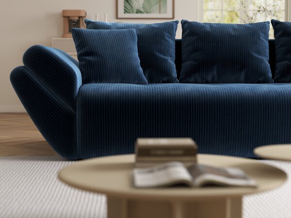 Canapea extensibilă dumonde cu ladă de depozitare Berlin Zoom Blue 250x100 cm
