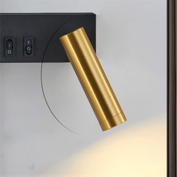 Lampa de perete APP1439-2-W BLACK GOLD LEFT