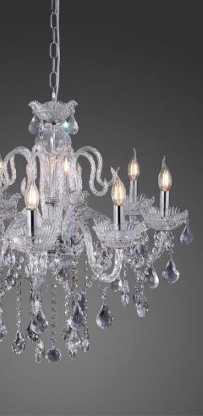 Lustră de cristal pe lanț Paul Neuhaus 3081-00 GRACIA 8xE14/40W/230V