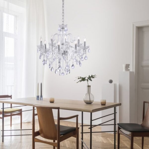 Lustră de cristal pe lanț Paul Neuhaus 3081-00 GRACIA 8xE14/40W/230V
