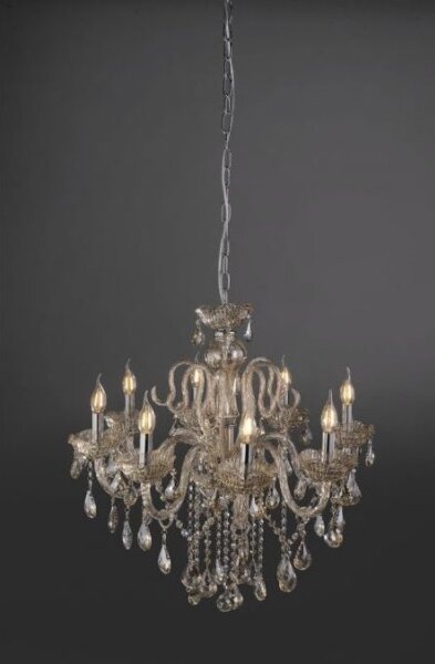 Lustră de cristal pe lanț Paul Neuhaus 3081-97 GRACIA 8xE14/40W/230V aurie