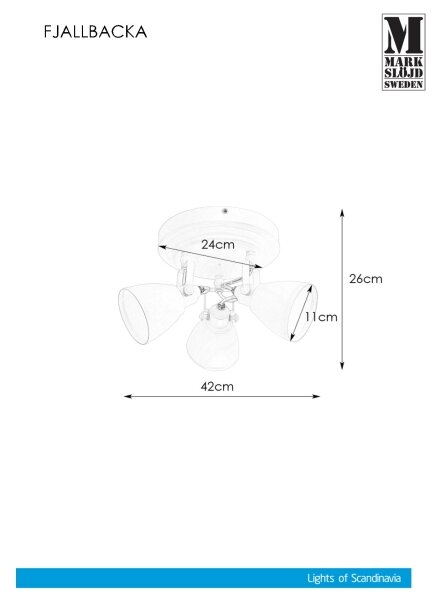 Spot pentru baie Markslöjd 108083 FJÄLLBACKA 3xG9/20W/230V IP44 alb