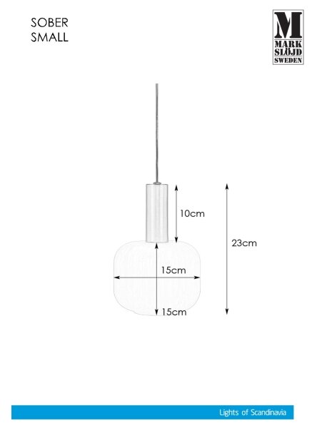 Lustră pe cablu Markslöjd 108122 SOBER 1xE14/40W/230V crom mat