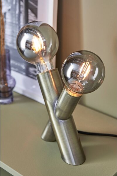 Lampă de masă Markslöjd 108053 SIMUL 1xE27/40W + 1xE14/40W/230V aurie