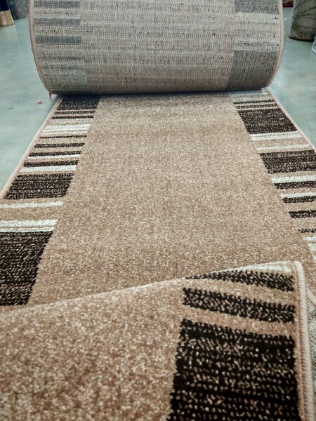 Traversa Hol, Model Mira 24070 120, Festonata Latime 120 cm, Maro 120 x 600