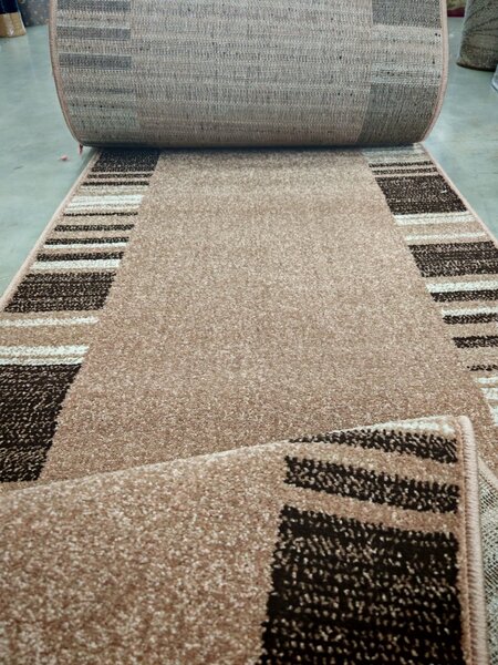 Traversa Hol, Model Mira 24070 120, Festonata Latime 120 cm, Maro 120 x 600