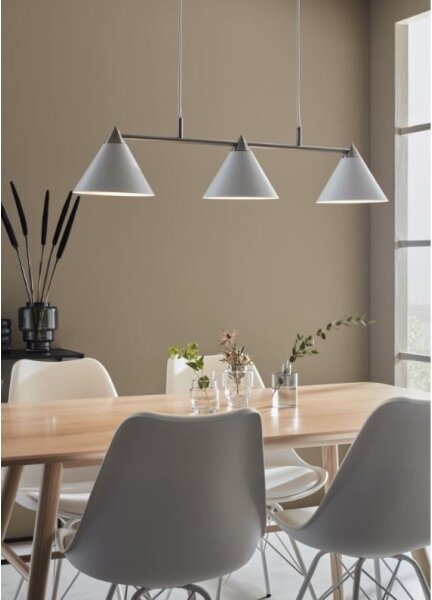 Lustră pe cablu Markslöjd 108075 KLINT 3xE14/40W/230V albă