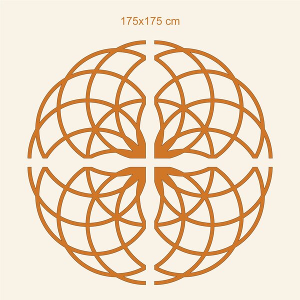 DUBLEZ | Ornament geometric - Mandala vieții | Tablou de perete