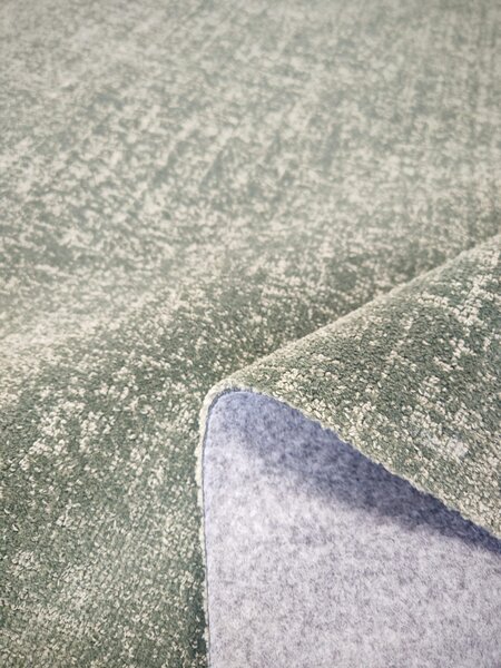 Covor Belgian, Model Fargo 71501 040 Verde Salvie - Design Uni, Fir Scurt 7 mm, Antialergic 80 x 150, Dreptunghi