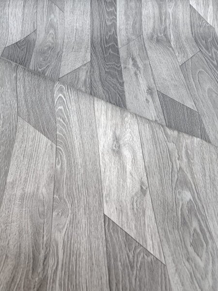 Linoleum Model Hungarian 990, Latime 200 cm, Gri 200 x 200