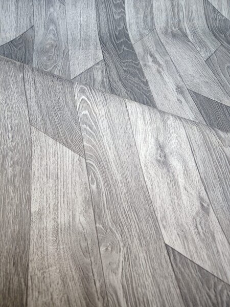 Linoleum Model Hungarian 990, Latime 200 cm, Gri 200 x 200