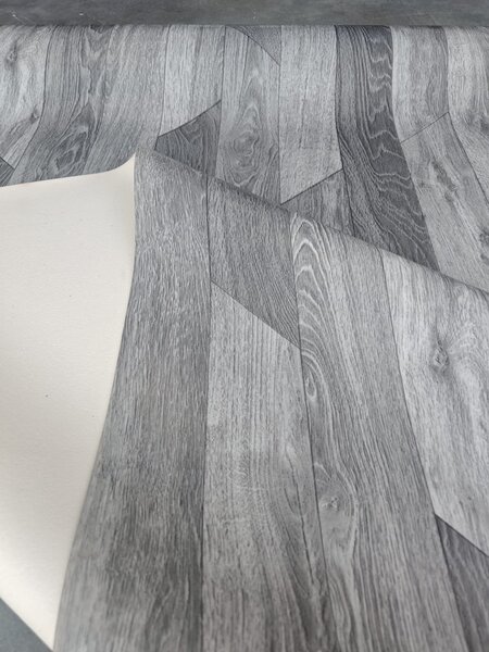 Linoleum Model Hungarian 990, Latime 200 cm, Gri 200 x 200