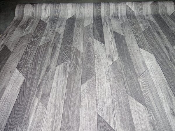 Linoleum Model Hungarian 990, Latime 200 cm, Gri 200 x 200