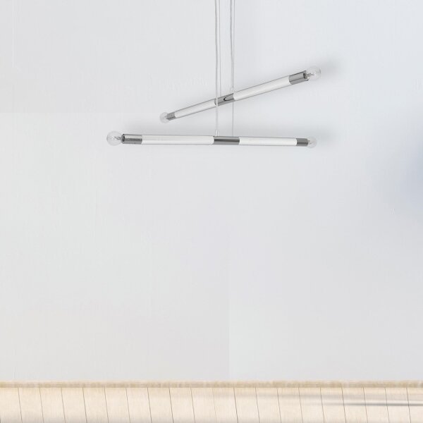 Lustră pe cablu BASTONE WHITE 4xE14/40W/230V