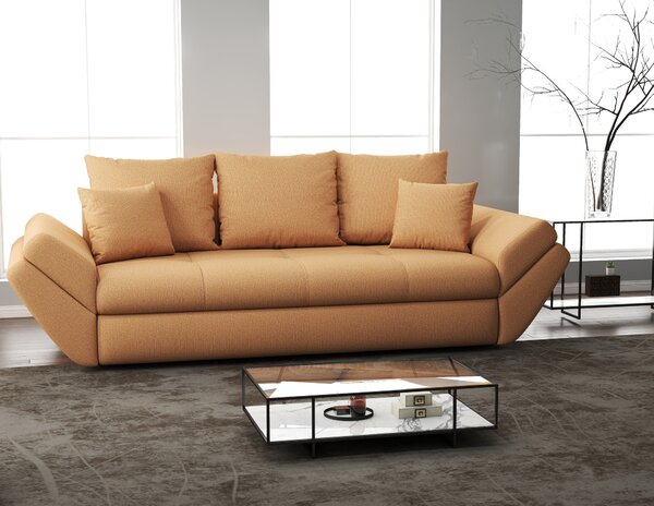 Canapea extensibilă dumonde cu ladă de depozitare Loana Enjoy Mango 250x100 cm