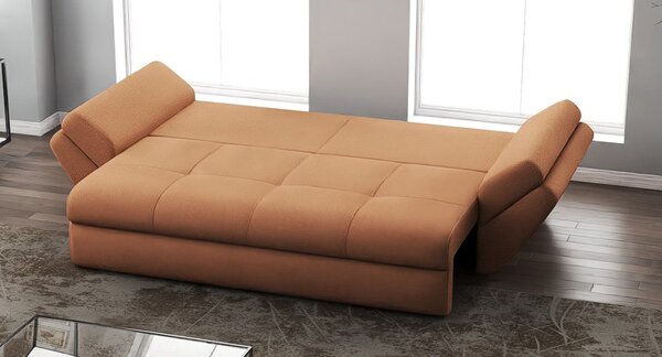 Canapea extensibilă dumonde cu ladă de depozitare Loana Enjoy Mango 250x100 cm